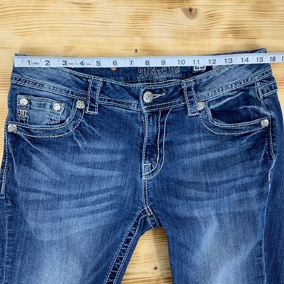 Miss Me Embellished Relaxed Boot Cut Jeans 29 x 33 - Picture 9 of 15